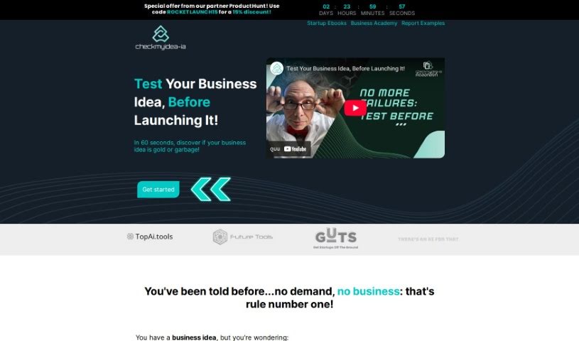 Screenshot of Checkmyidea-IA