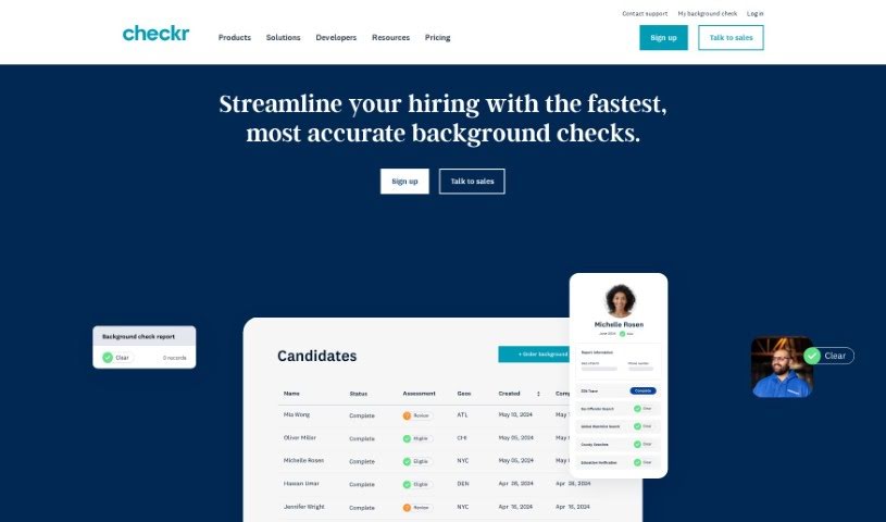 Screenshot of Checkr