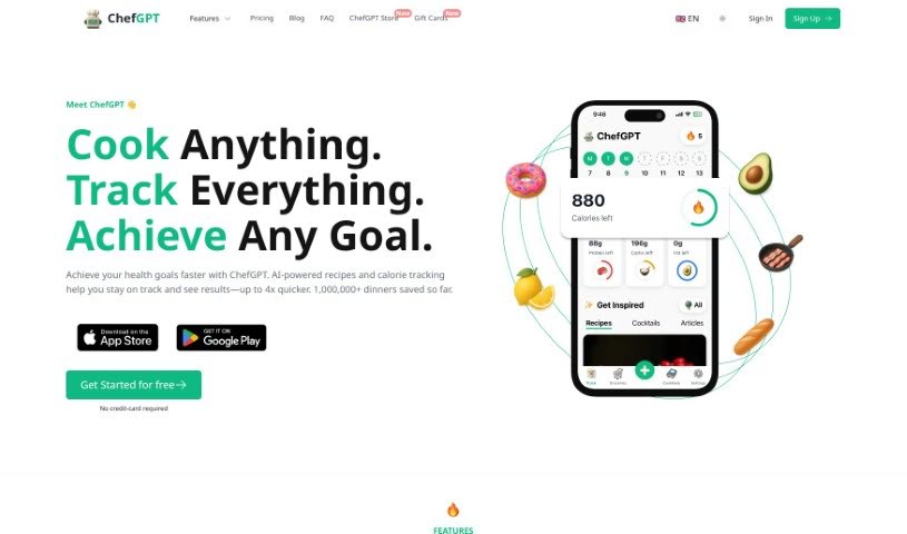 Screenshot of Chefgpt