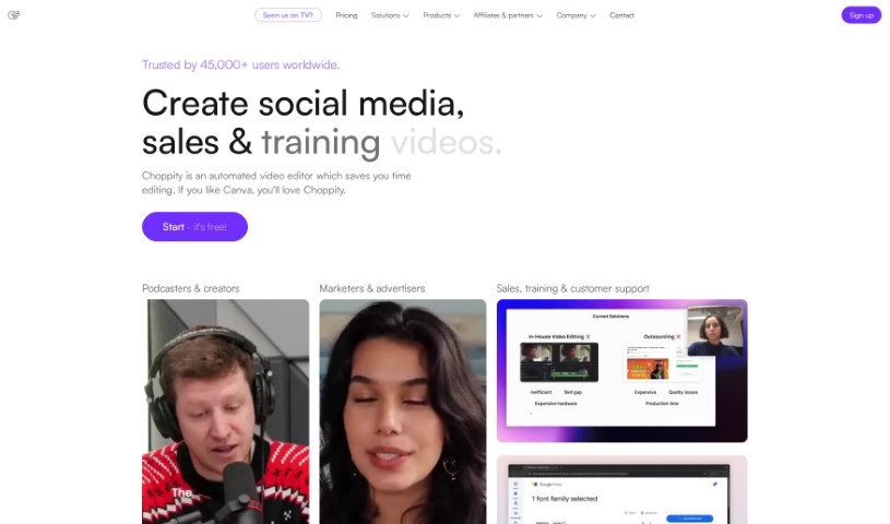 Screenshot of Choppity