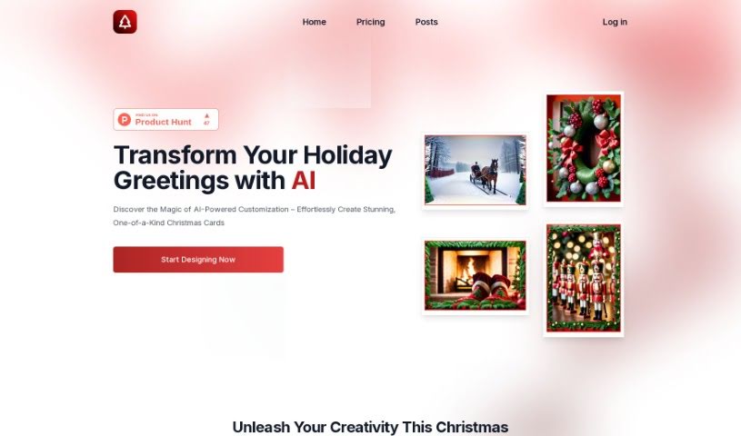 Screenshot of Christmas Card Factory