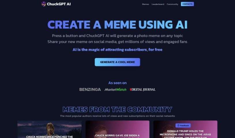 Screenshot of ChuckGPT AI