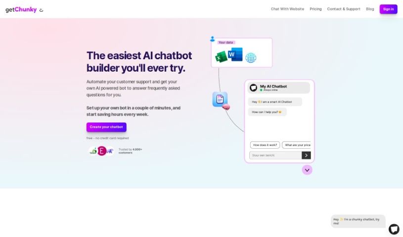 Screenshot of Chunky