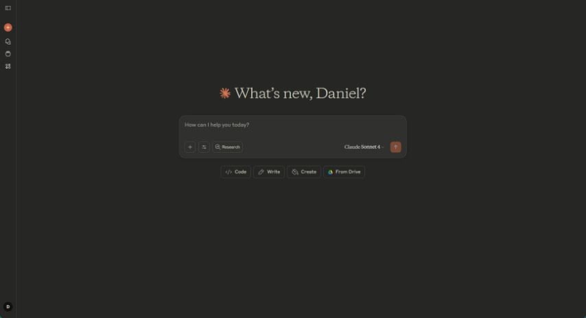 Screenshot of Claude