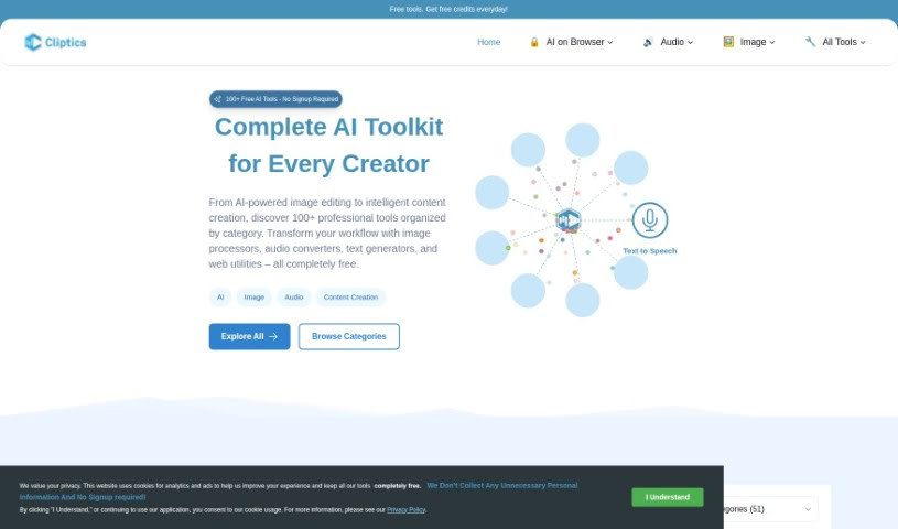 Screenshot of Cliptics