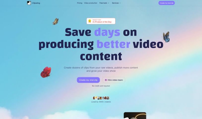 Screenshot of Clipwing