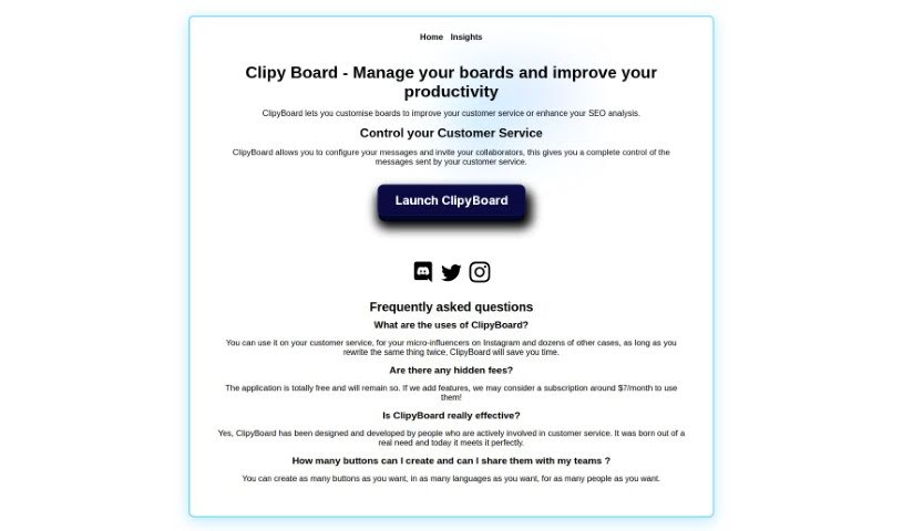 Screenshot of Clipyboard