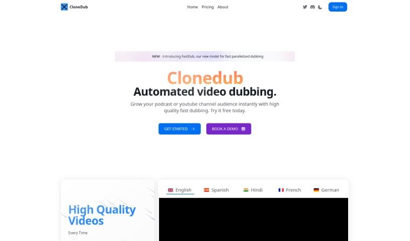 Screenshot of CloneDub