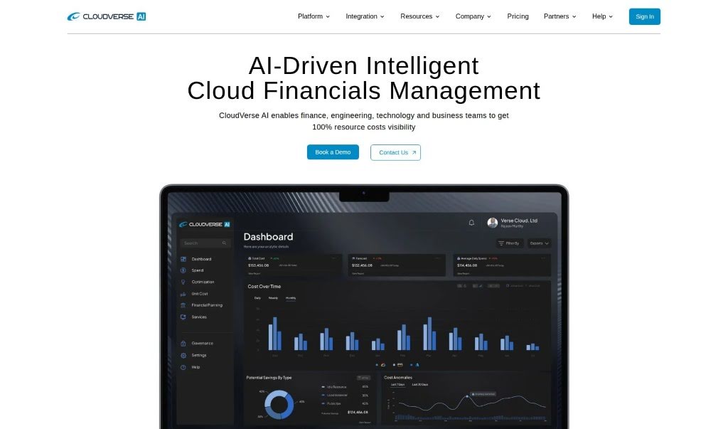 Screenshot of Cloudverse.ai