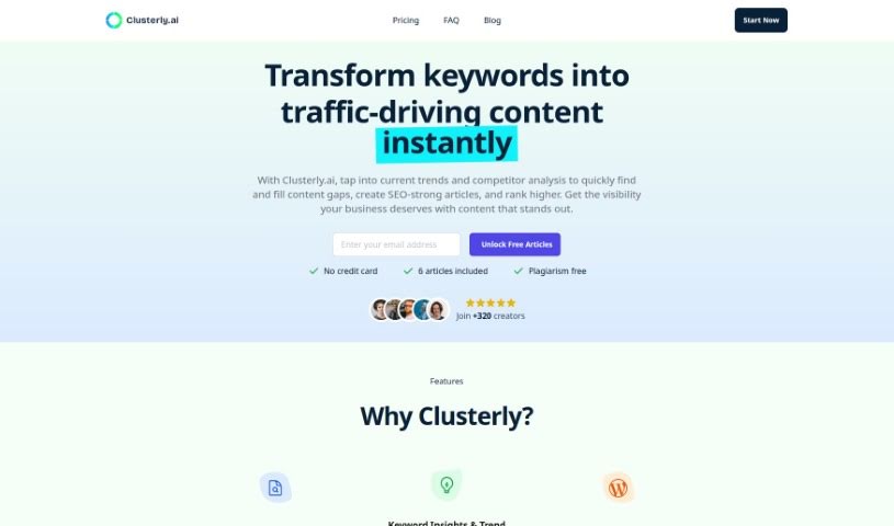 Screenshot of Clusterly