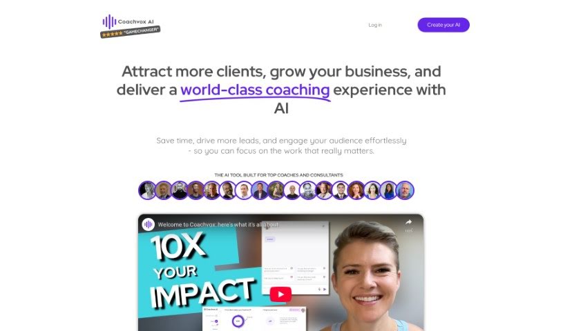 Screenshot of Coachvox AI