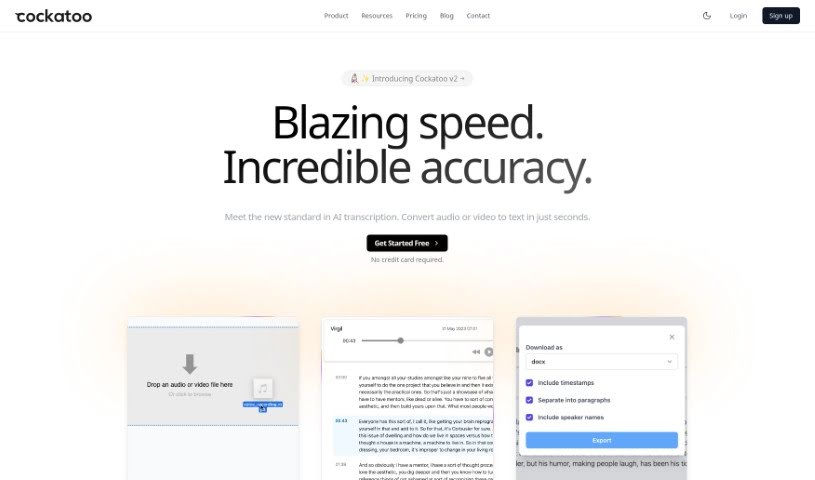 Screenshot of Cockatoo