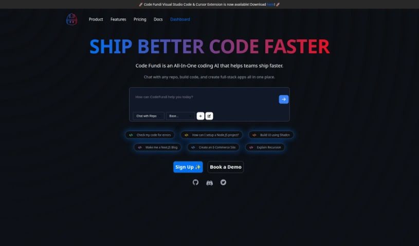 Screenshot of Code Fundi