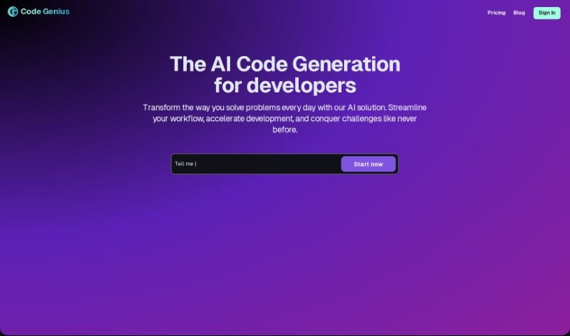 Screenshot of Code Genius