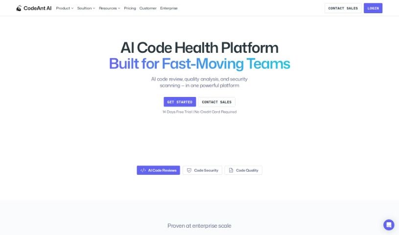 Screenshot of CodeAnt AI
