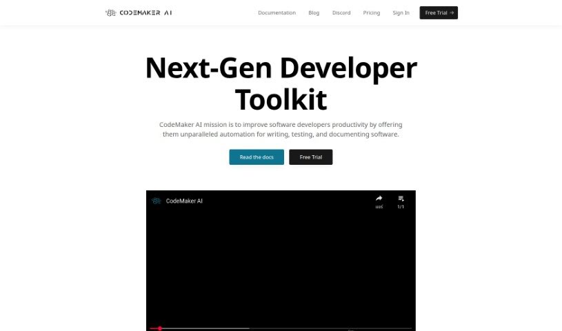 Screenshot of CodeMaker AI