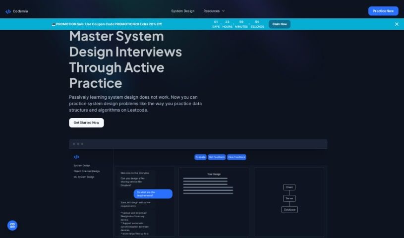 Screenshot of Codemia