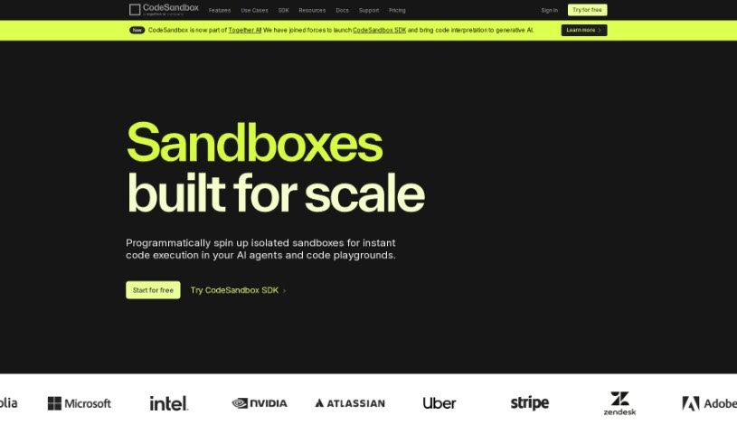 Screenshot of CodeSandbox