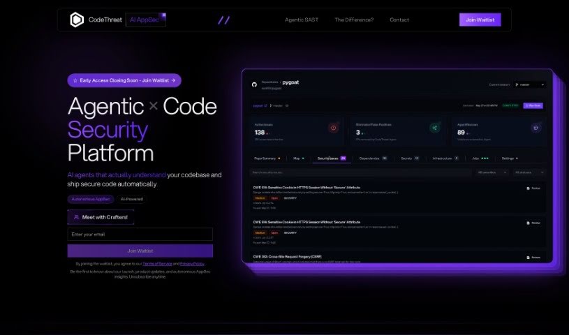 Screenshot of CodeThreat