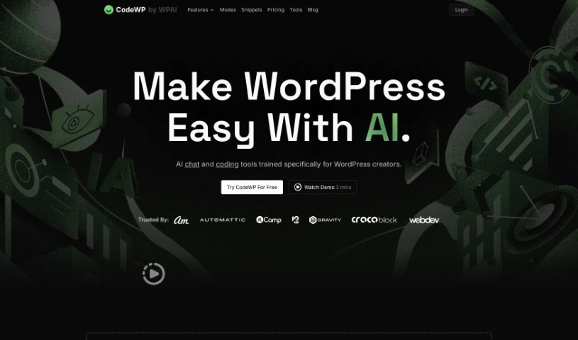 Screenshot of CodeWP