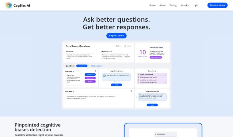 Screenshot of Cogbias Ai