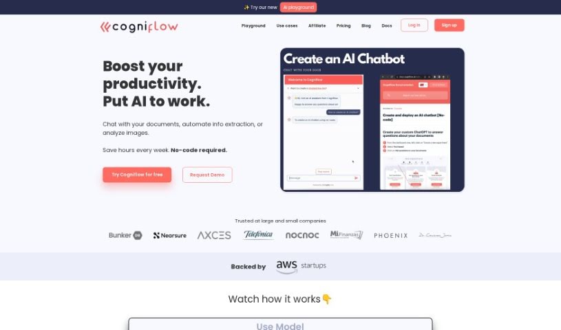 Screenshot of Cogniflow AI