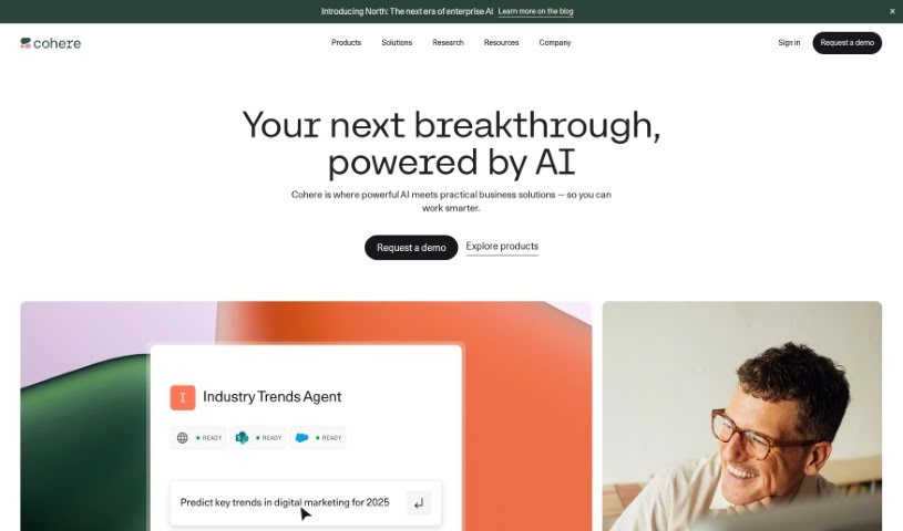 Screenshot of Cohere