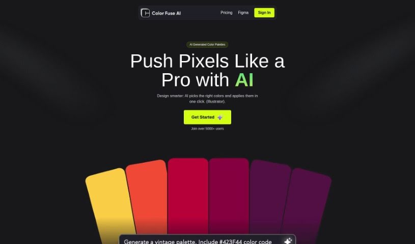 Screenshot of Color Fuse AI