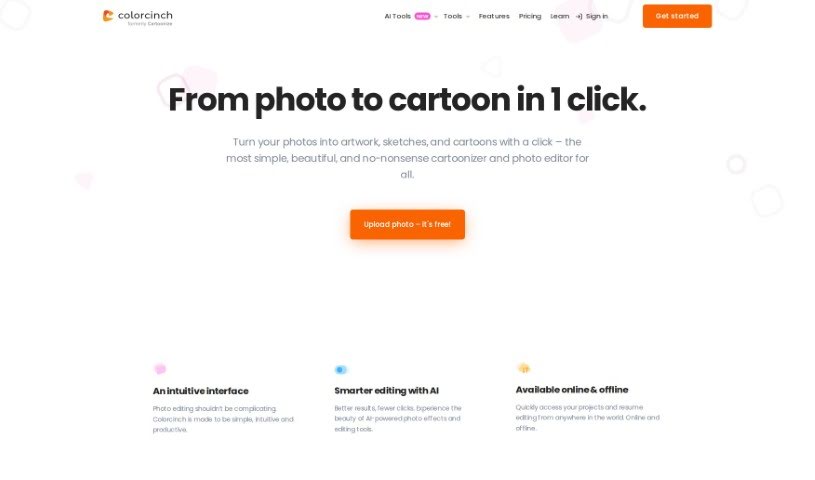 Screenshot of Colorcinch