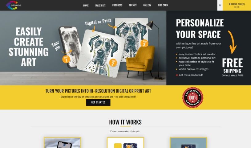 Screenshot of Coloromo