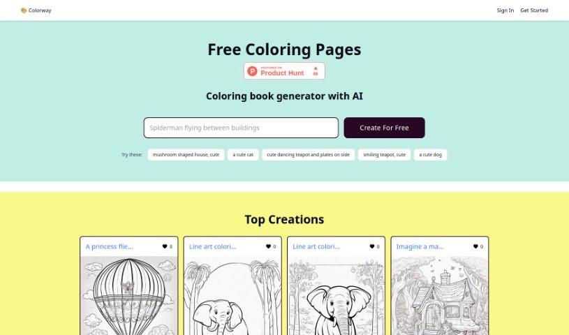 Screenshot of Colorway AI