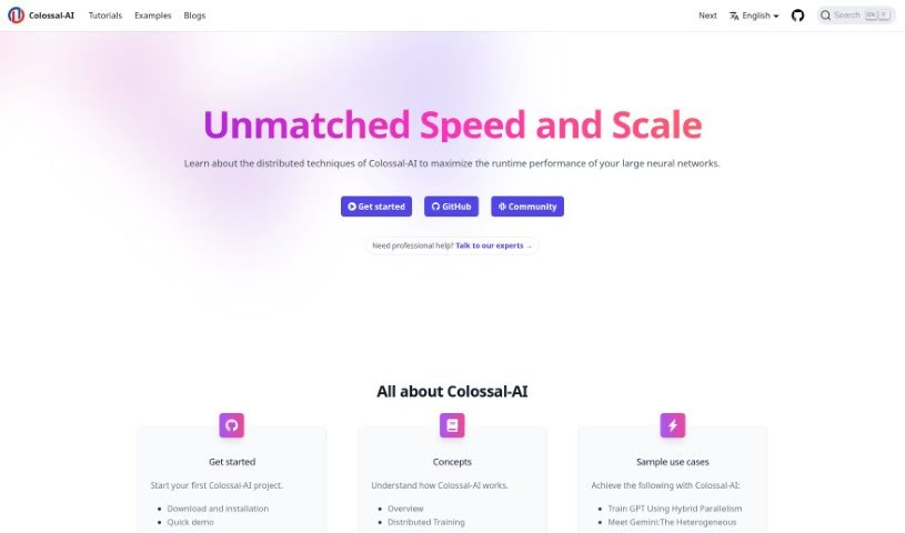Screenshot of Colossal-AI