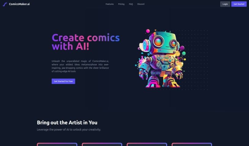 Screenshot of Comicsmaker