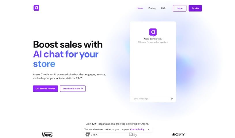 Screenshot of Commerce Ai