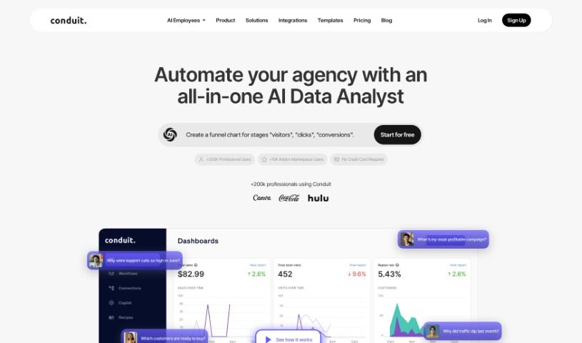 Screenshot of Conduit app
