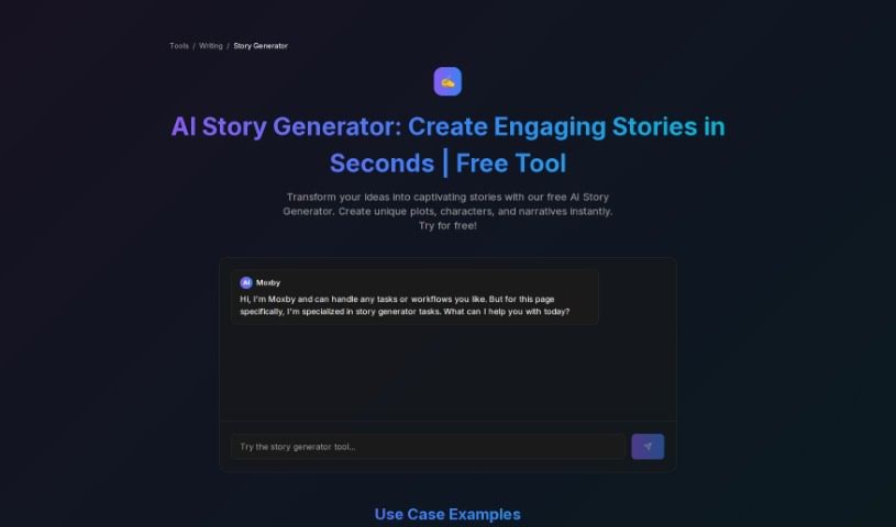 Screenshot of Content Detector AI AI Story Generator