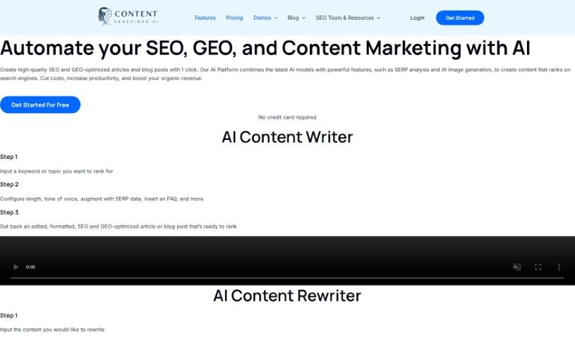 Screenshot of Content Redefined