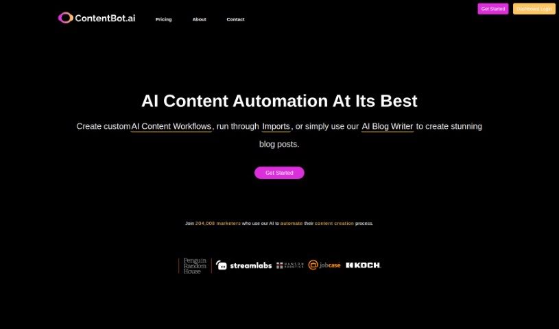 Screenshot of Contentbot