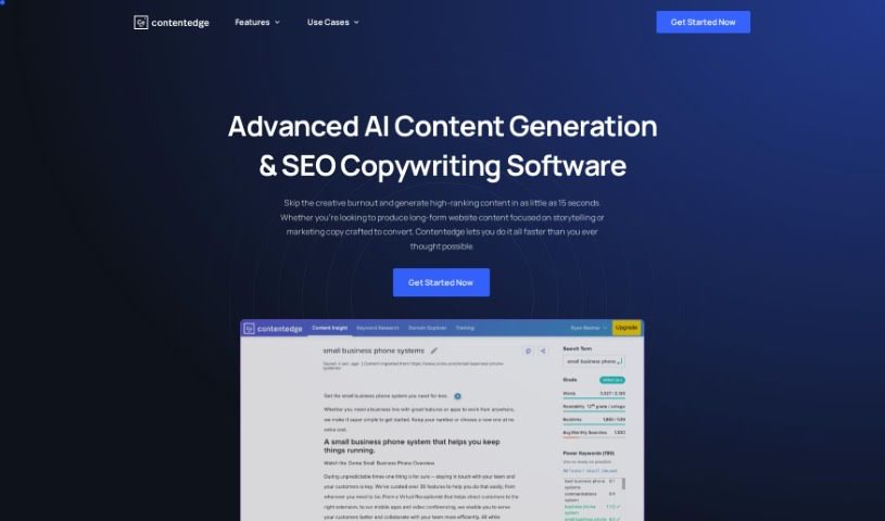 Screenshot of Contentedge