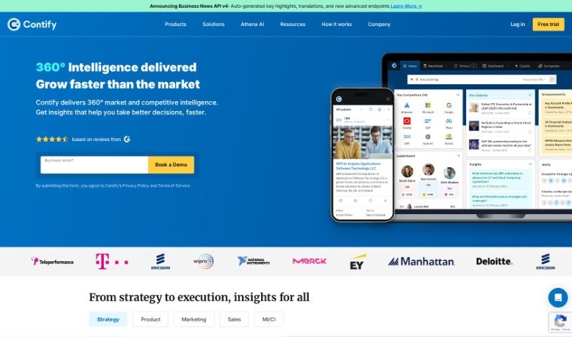 Screenshot of Contify