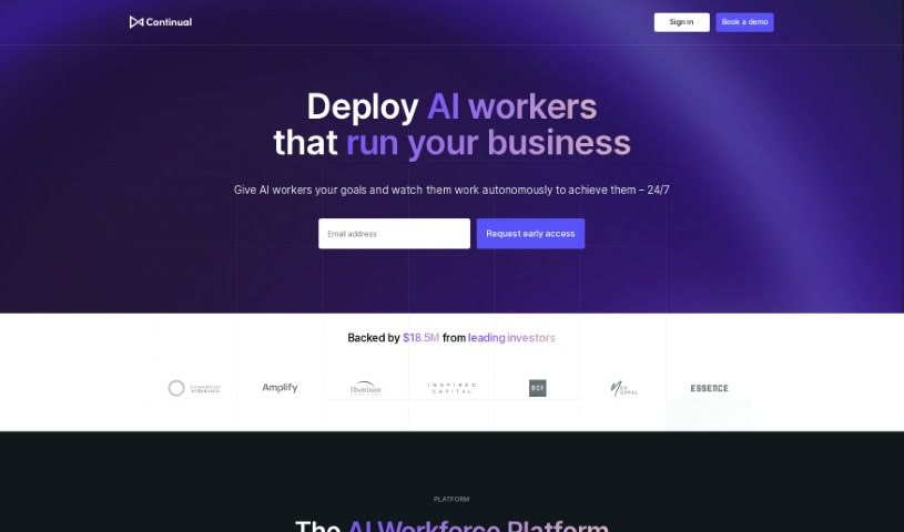 Screenshot of Continual