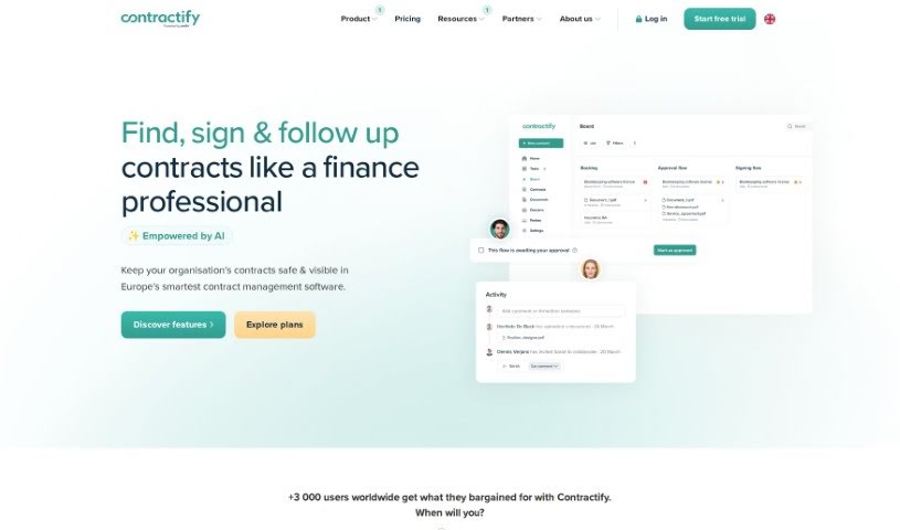 Screenshot of Contractify