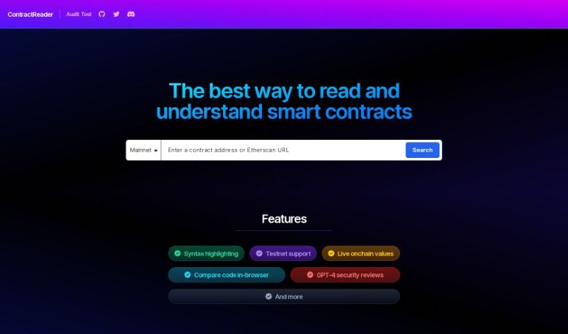 Screenshot of ContractReader