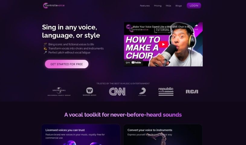 Screenshot of Controlla Voice