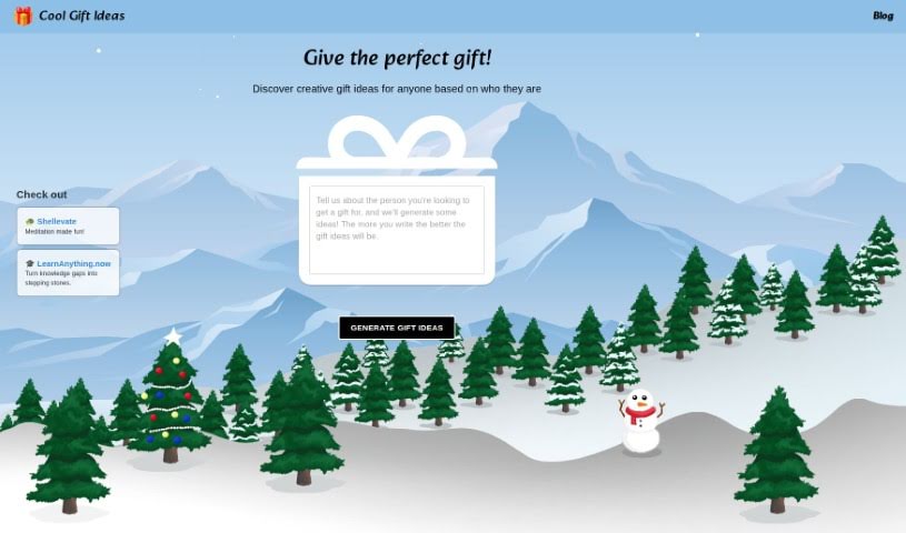 Screenshot of Cool Gift Ideas