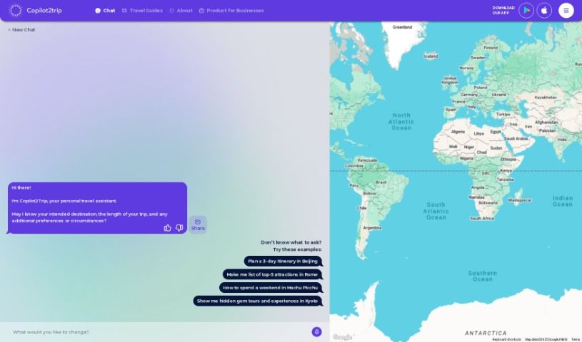 Screenshot of Copilot2trip