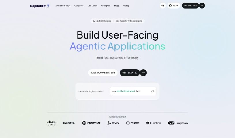 Screenshot of Copilotkit By Tawkitai