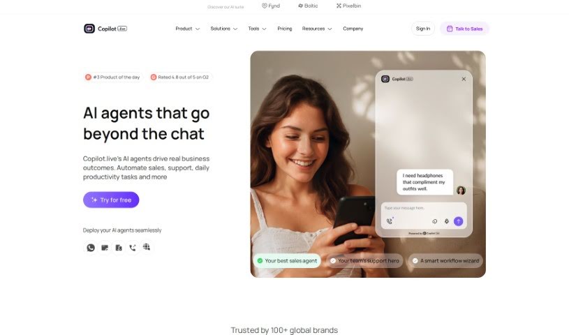 Screenshot of Copilot.live