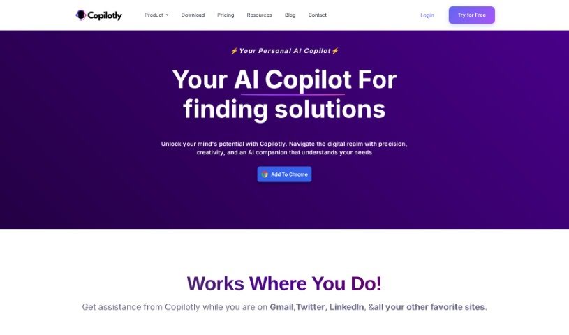 Screenshot of Copilotly