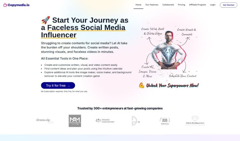 Screenshot of Copymedia